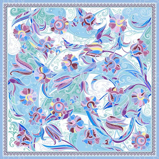 几何花卉印花华亿平台图片