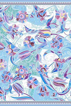 几何花卉印花华亿平台图片