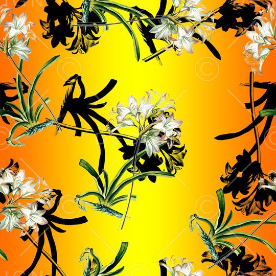 彩底花卉印花华亿平台图片