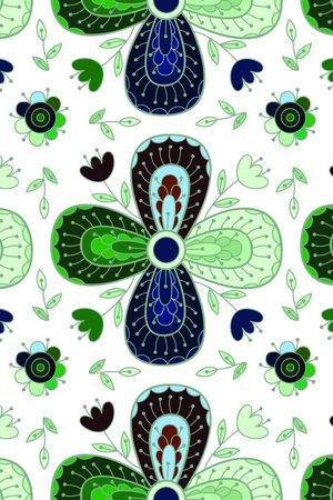 民族花卉印花华亿平台图片