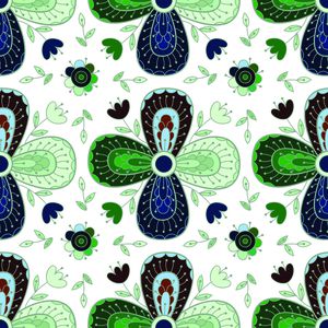 民族花卉印花华亿平台图片