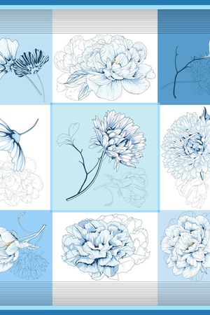 简约方巾印花华亿平台图片