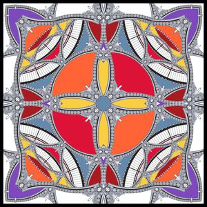 时尚方巾印花华亿平台图片