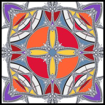 时尚方巾印花华亿平台图片