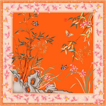 兰花印花华亿平台图片