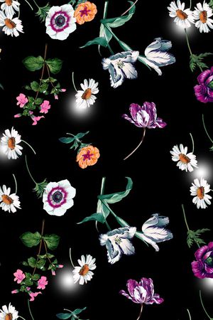 彩底花卉印花华亿平台图片