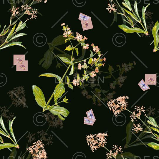 彩底花卉印花华亿平台图片