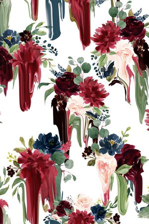 抽象花卉印花华亿平台图片