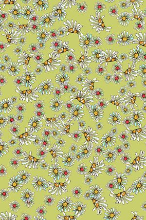 清爽底花卉印花华亿平台图片