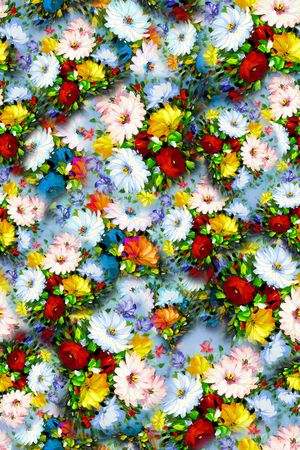 花卉印花华亿平台图片