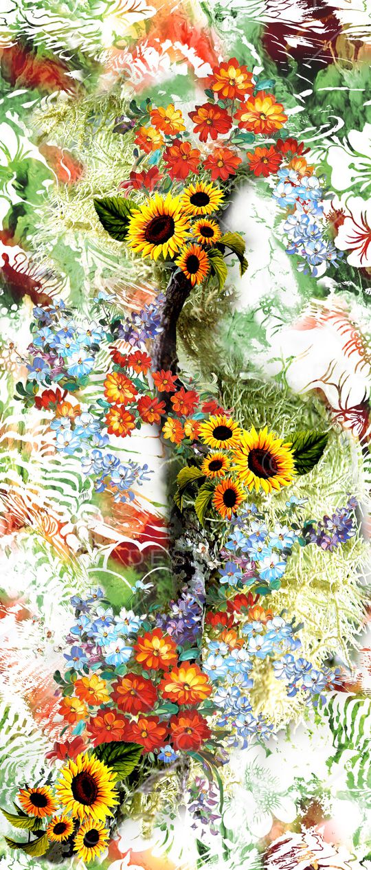 照片花卉印花华亿平台图片