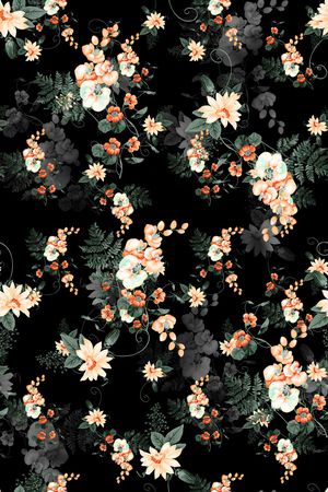 花卉印花华亿平台图片