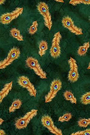 羽毛印花华亿平台图片