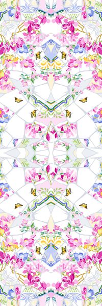 花卉长巾印花华亿平台图片