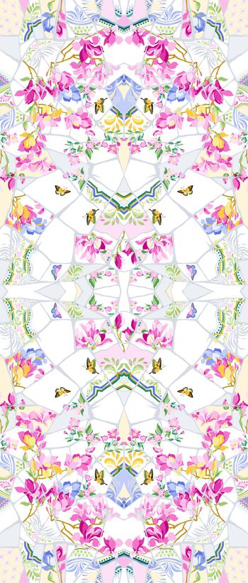 花卉长巾印花华亿平台图片