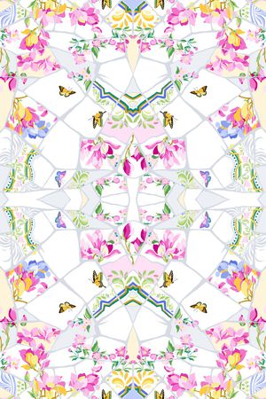 花卉长巾印花华亿平台图片