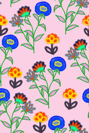 清爽底花卉印花华亿平台图片