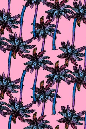 棕榈树印花华亿平台图片