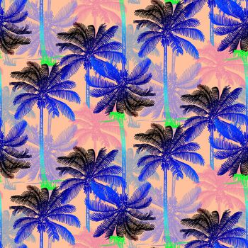 棕榈树印花华亿平台图片