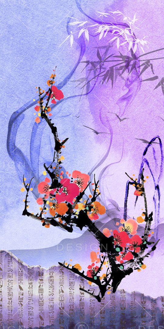 梅花印花华亿平台图片