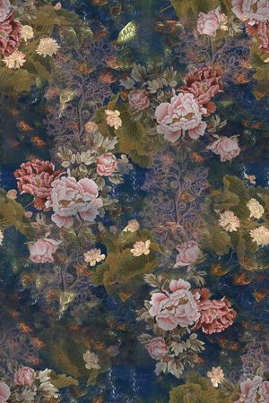 民族花卉印花华亿平台图片