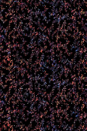 黑底花卉印花华亿平台图片