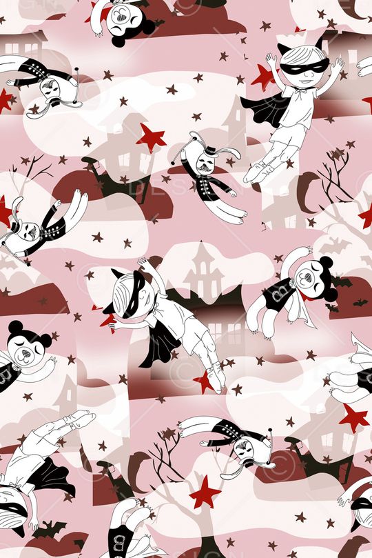 卡通人物印花华亿平台图片