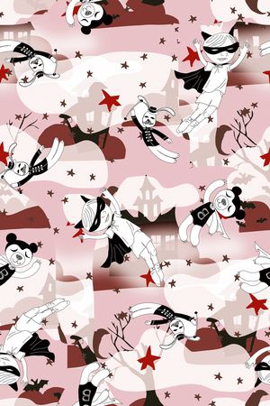 卡通人物印花华亿平台图片