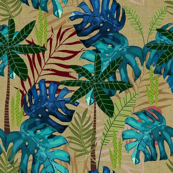 绿植树叶印花华亿平台图片