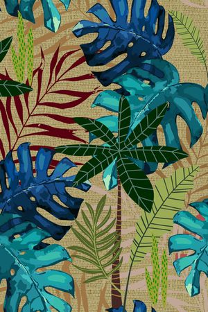 绿植树叶印花华亿平台图片