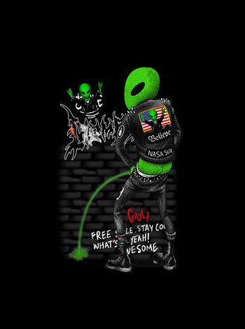 胸前独幅印花华亿平台图片