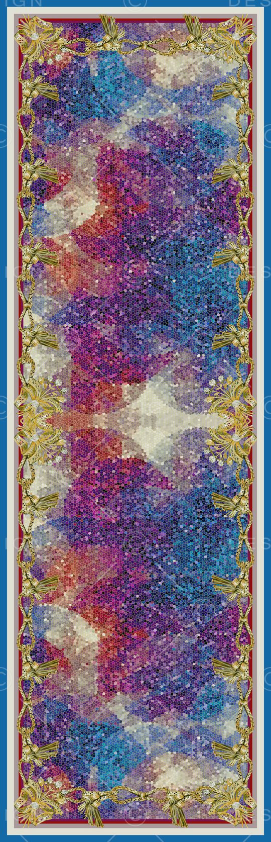 雪纺长巾印花华亿平台图片