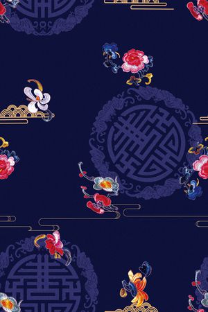 旗袍印花华亿平台图片