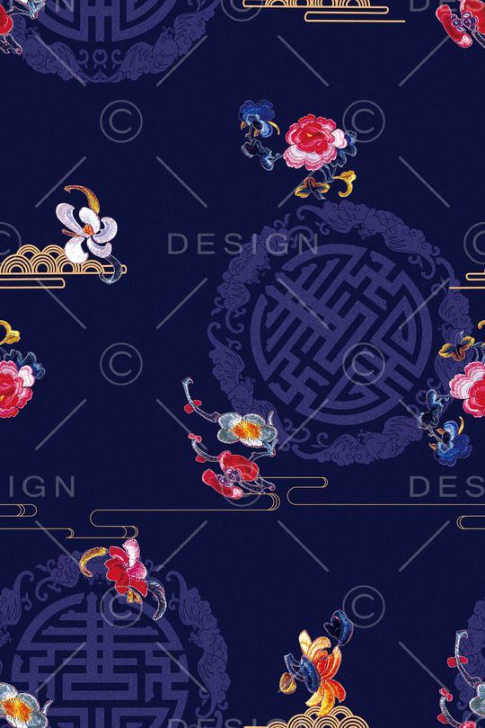 旗袍印花华亿平台图片