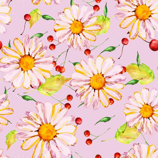 小雏菊印花华亿平台图片