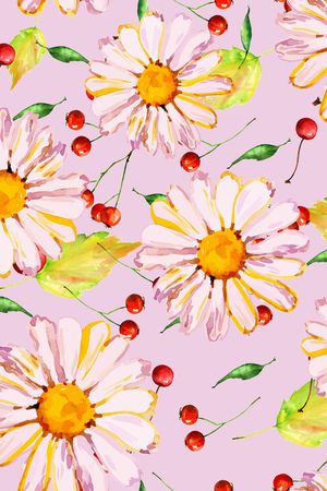 小雏菊印花华亿平台图片