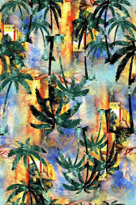 热带华亿平台印花华亿平台图片