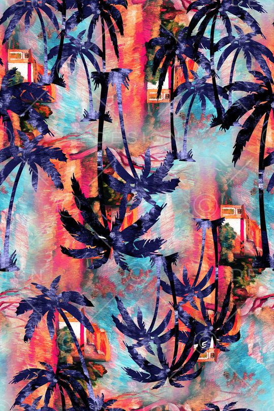 热带华亿平台印花华亿平台图片