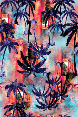 热带华亿平台印花华亿平台图片