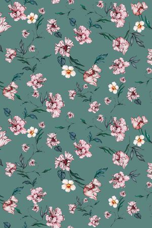 连衣裙印花华亿平台图片