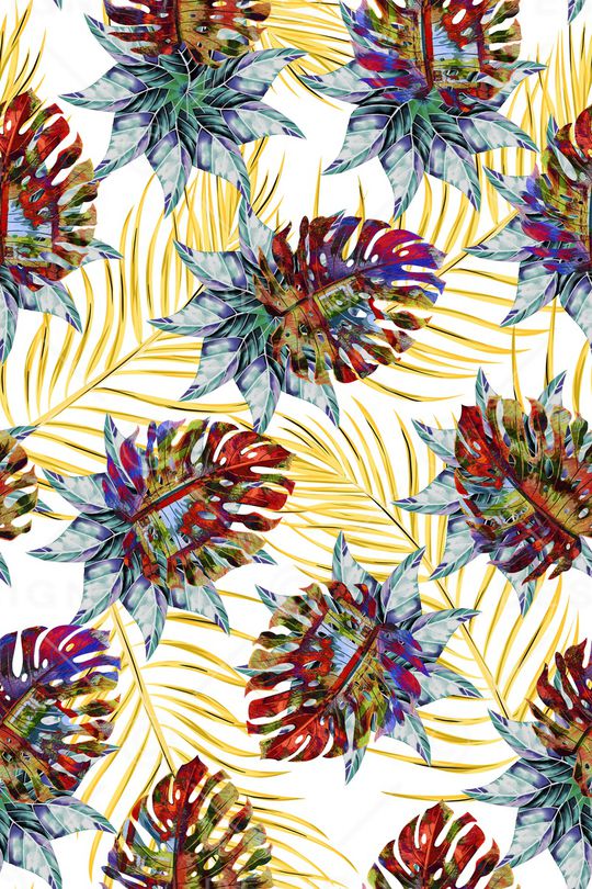 绿植树叶印花华亿平台图片