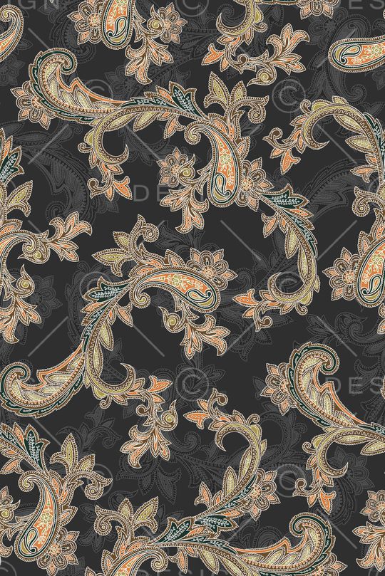 佩斯利印花华亿平台图片