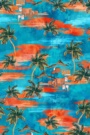 沙滩印花华亿平台图片