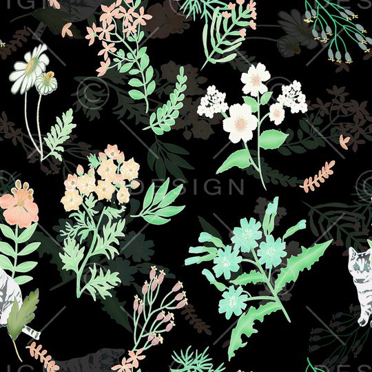 彩底花卉印花华亿平台图片