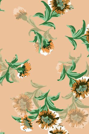 彩底花卉印花华亿平台图片