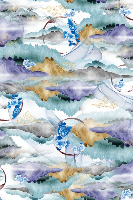 花卉印花华亿平台图片