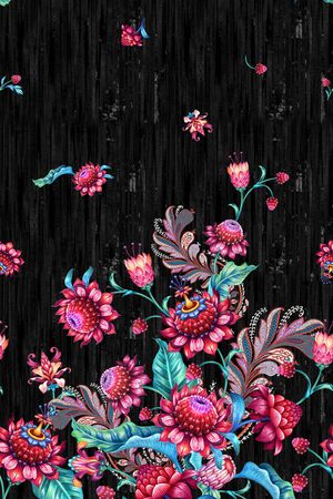 风格化花卉印花华亿平台图片