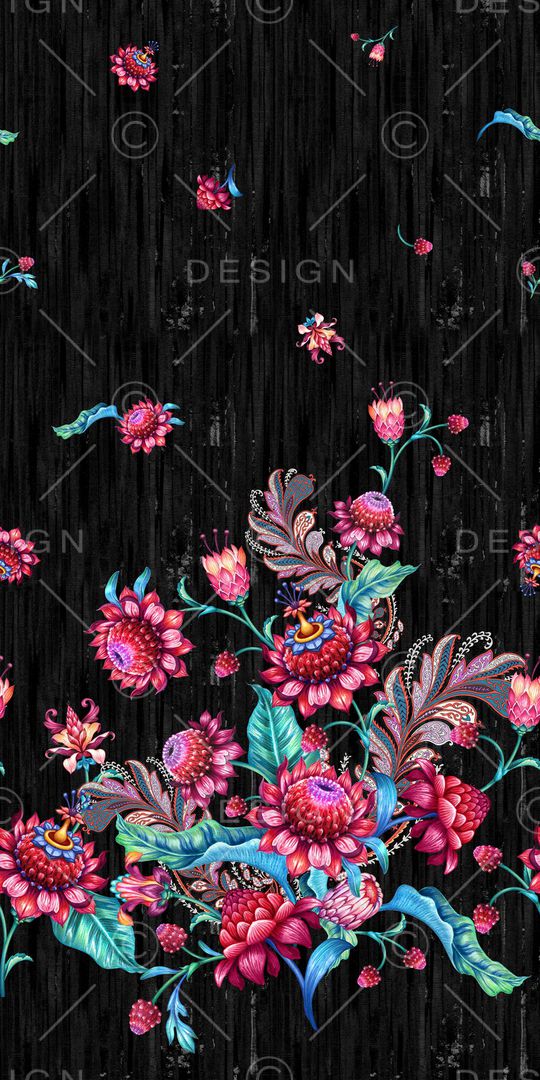 风格化花卉印花华亿平台图片