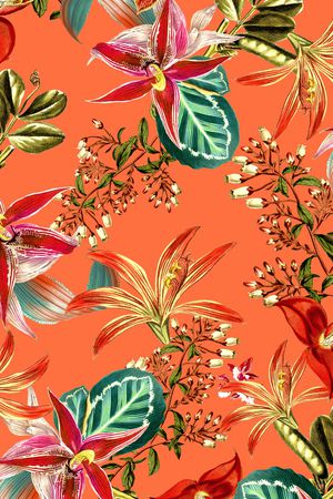 绿植树叶印花华亿平台图片