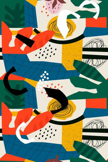 连衣裙印花华亿平台图片